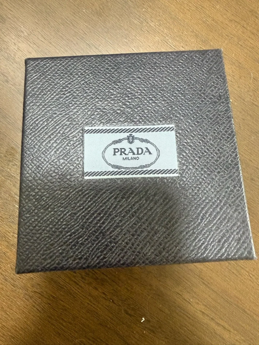 Prada Black and Silver Triangle Logo Studs - Picture 5 of 5